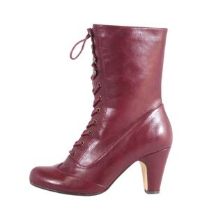 Chelsea Crew claire Burgundy Boots lace up Victorian goth